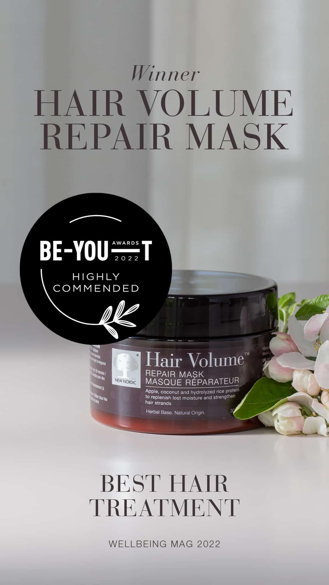 Hair Volume™ Repair Mask won a beauty award